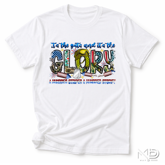 It’s the Guts and It’s the Glory Patriotic Shirt | Military Tribute USA Graphic Tee | American Pride Shirt