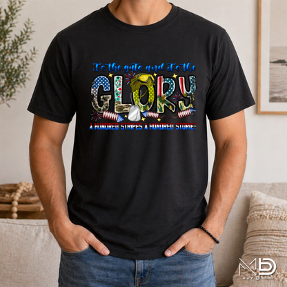 It’s the Guts and It’s the Glory Patriotic Shirt | Military Tribute USA Graphic Tee | American Pride Shirt