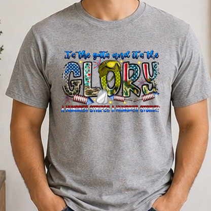 It’s the Guts and It’s the Glory Patriotic Shirt | Military Tribute USA Graphic Tee | American Pride Shirt