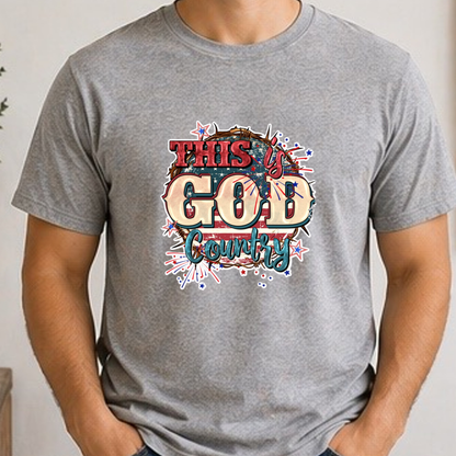 This Is God’s Country Patriotic Shirt | Faith & Freedom USA Graphic Tee | Christian America Shirt