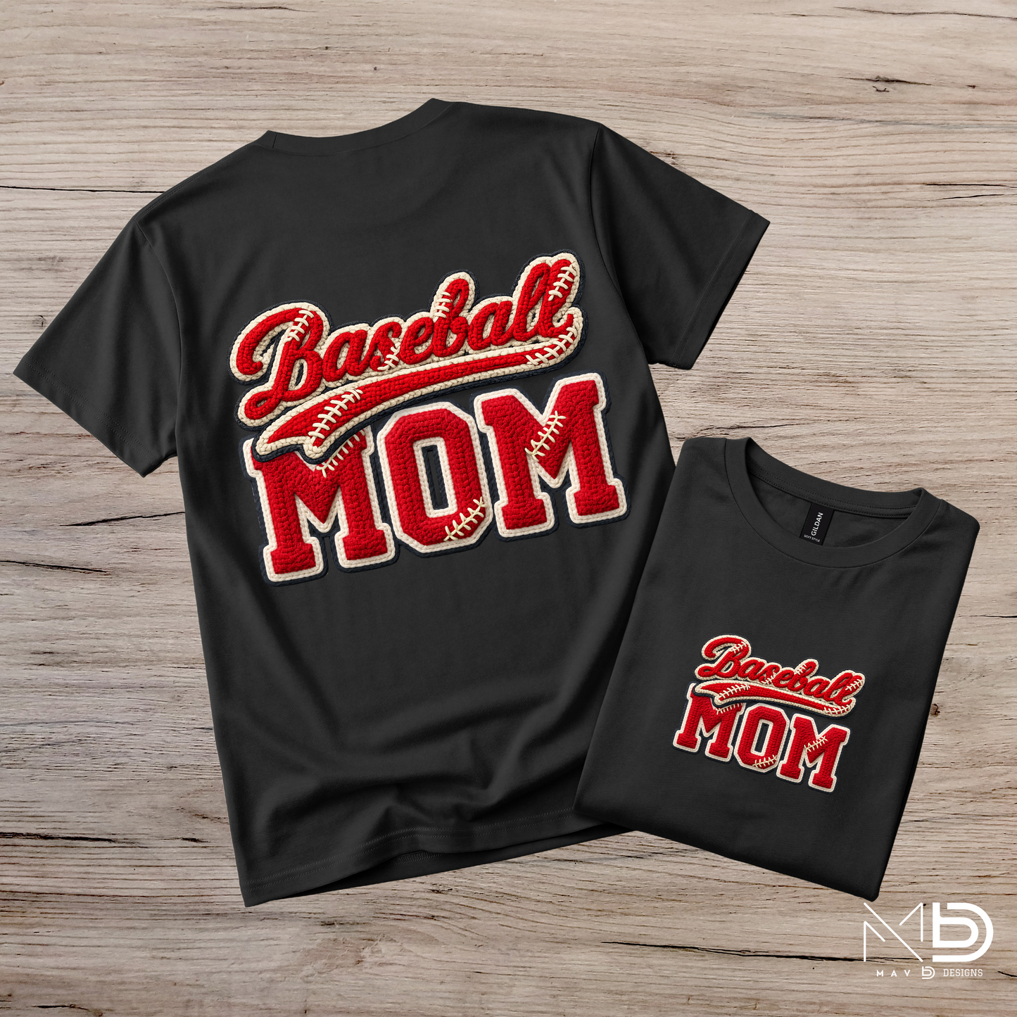Knitted Baseball Mom Tee