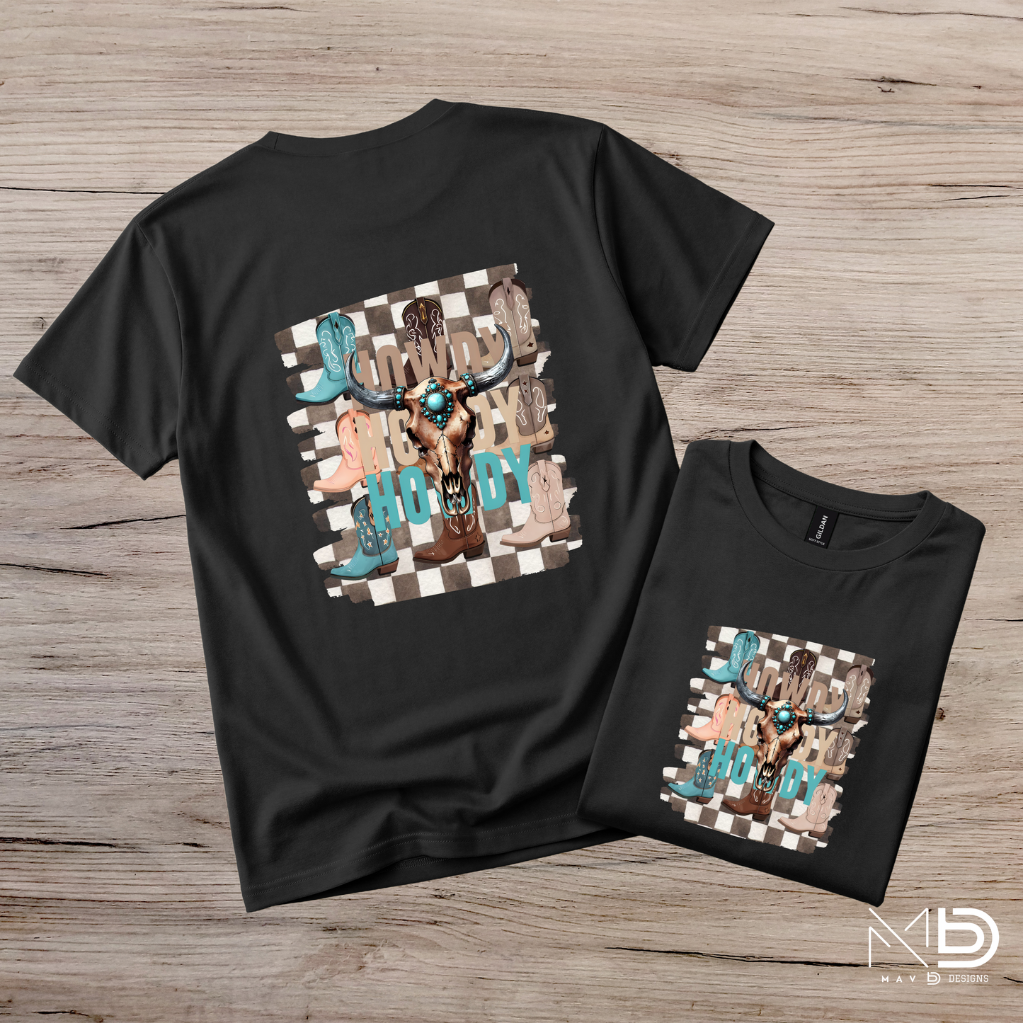 Checkered Howdy Tee