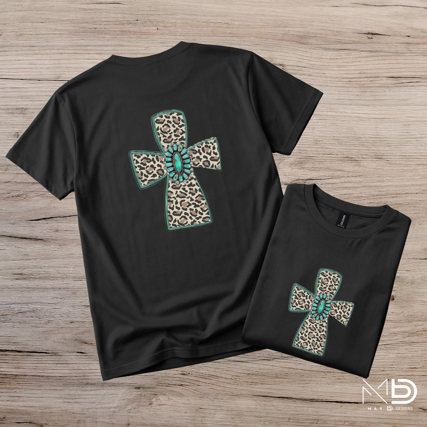 Cheetah Turquoise Cross