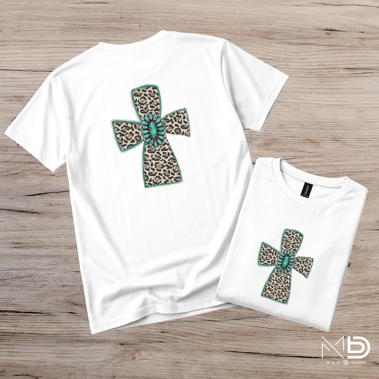 Cheetah Turquoise Cross