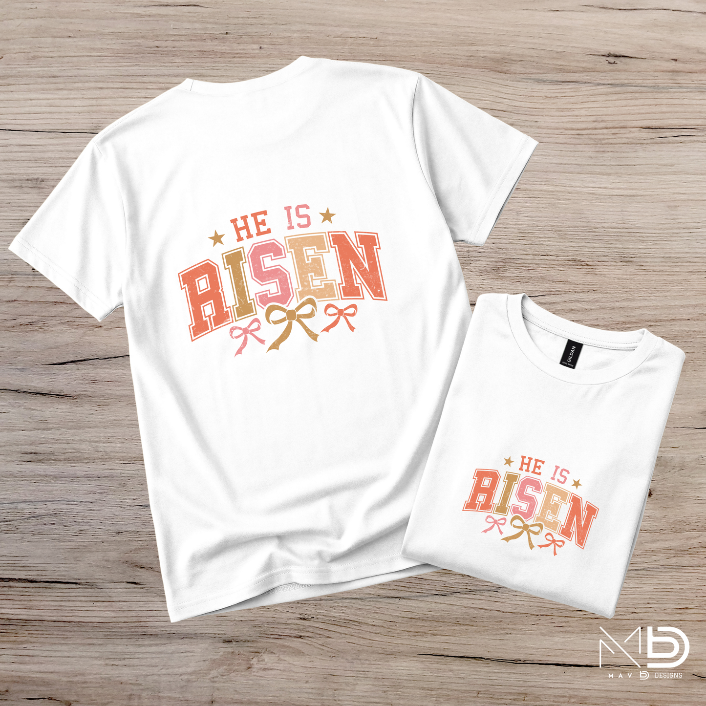 He Is Risen Bow Tee