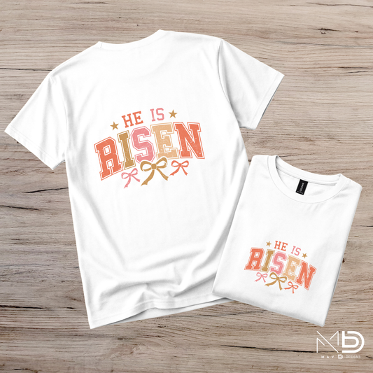 He Is Risen Bow Tee
