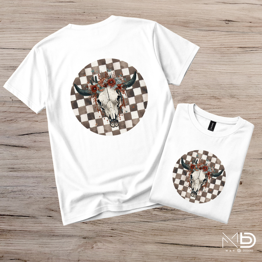 Checkered Cowskull