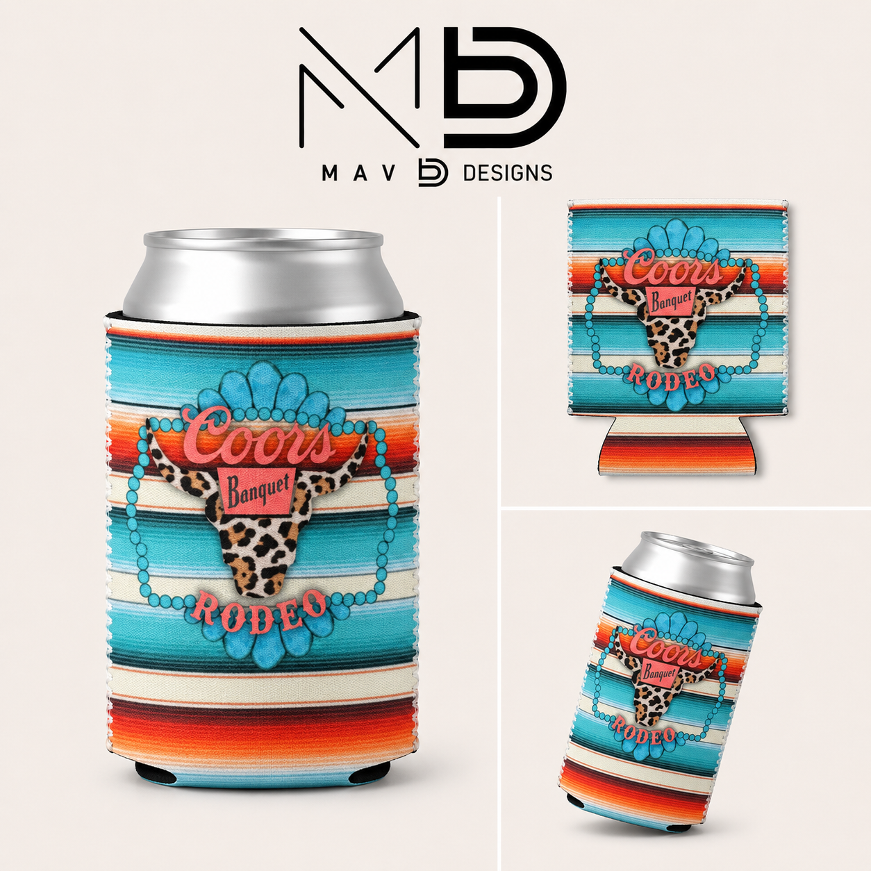 Serape Coors Cowgirl | 12 oz Can Koozie