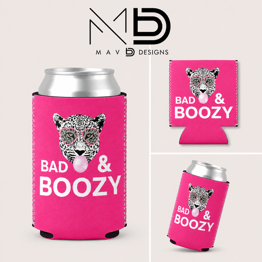 Bad & Boozy | 12 oz Can Koozie
