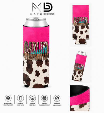 Rustic Chic Darlin | 12 oz Tall Skinny Can Koozie