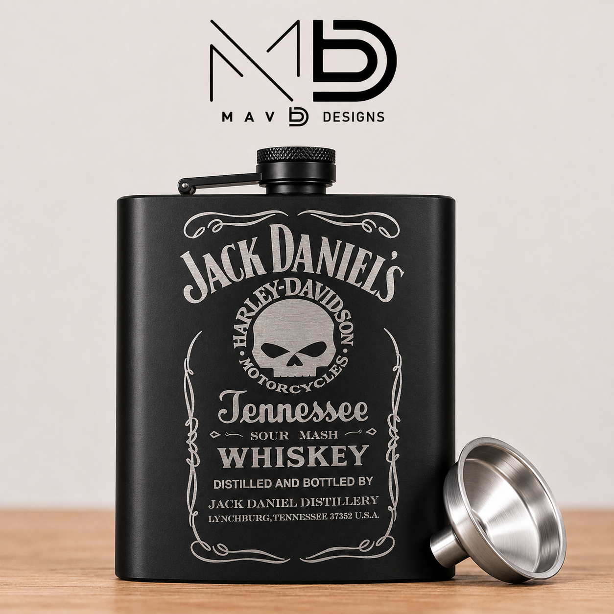 Engraved Flask – Jack D & Harley D
