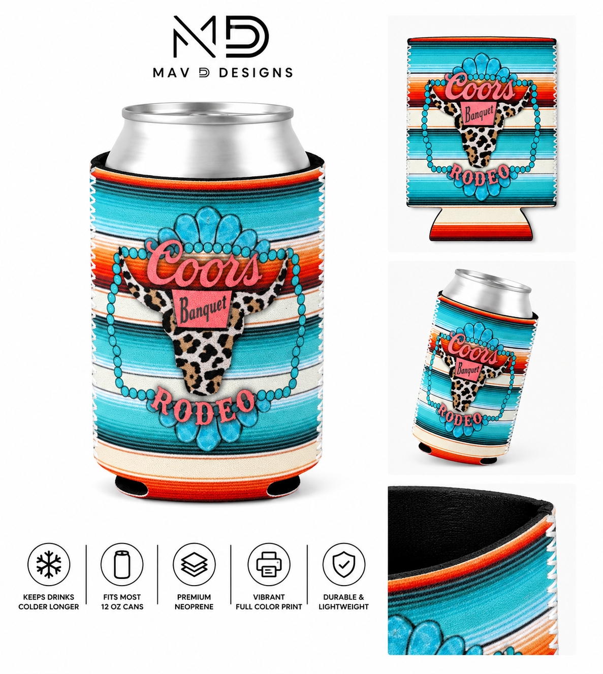 Serape Coors Cowgirl | 12 oz Can Koozie