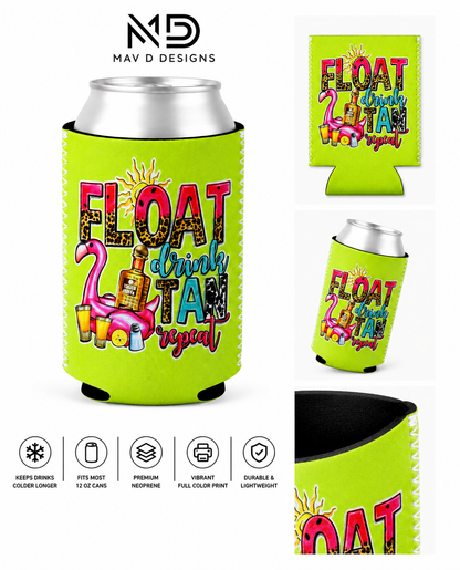 Float Drink Tan Repeat | 12 oz Can Koozie