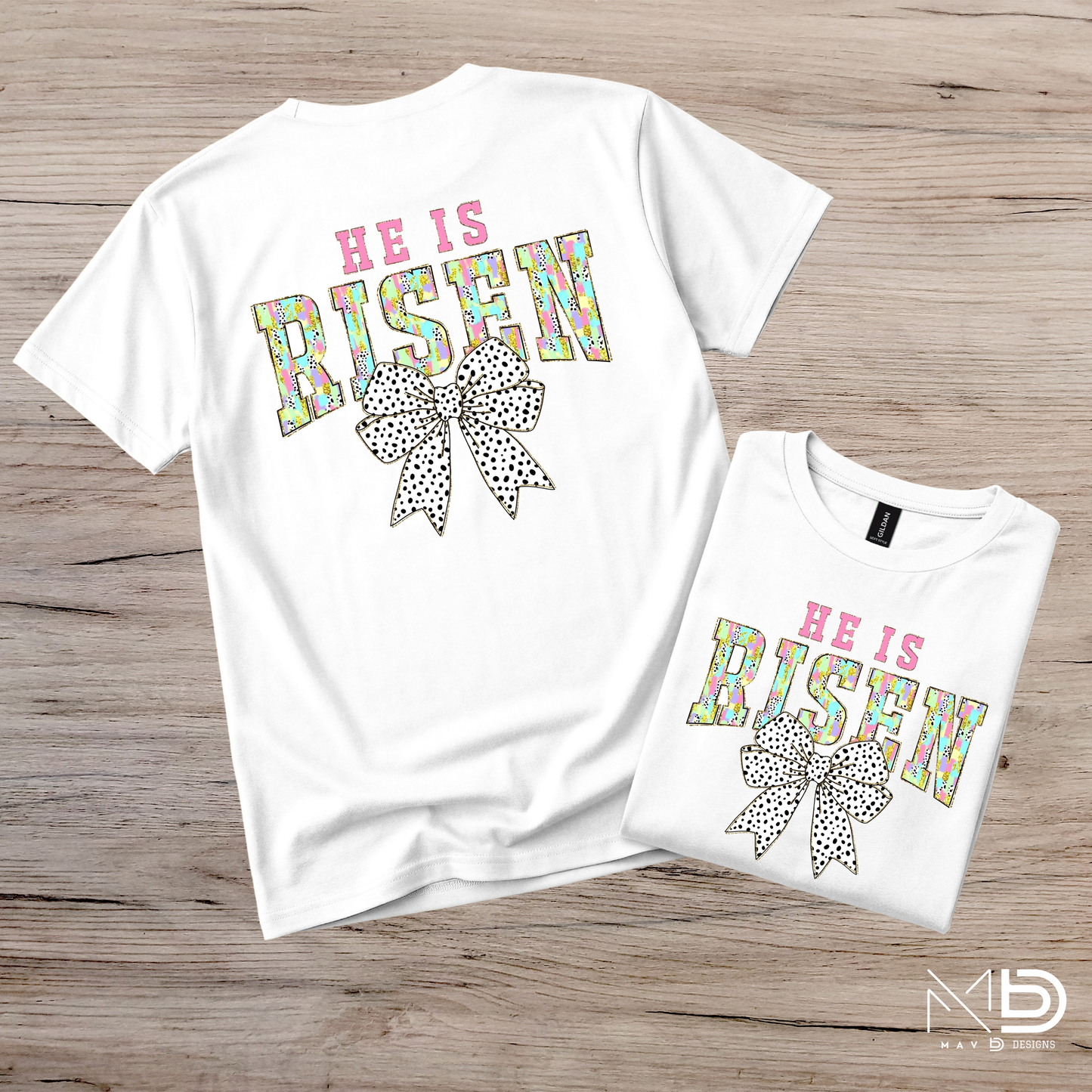 He Is Risen Bow Tee