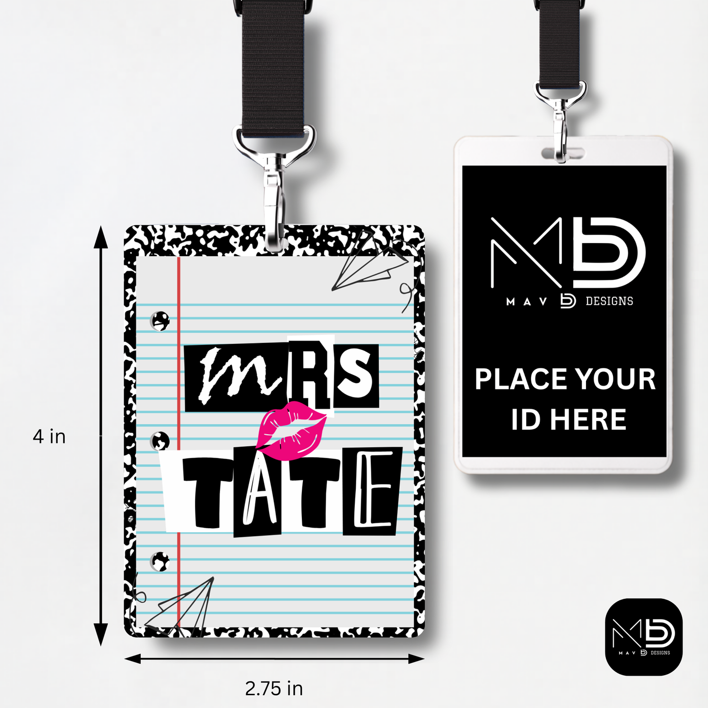 Personalized Teacher ID Badge Holder - Mean Girls Teacher