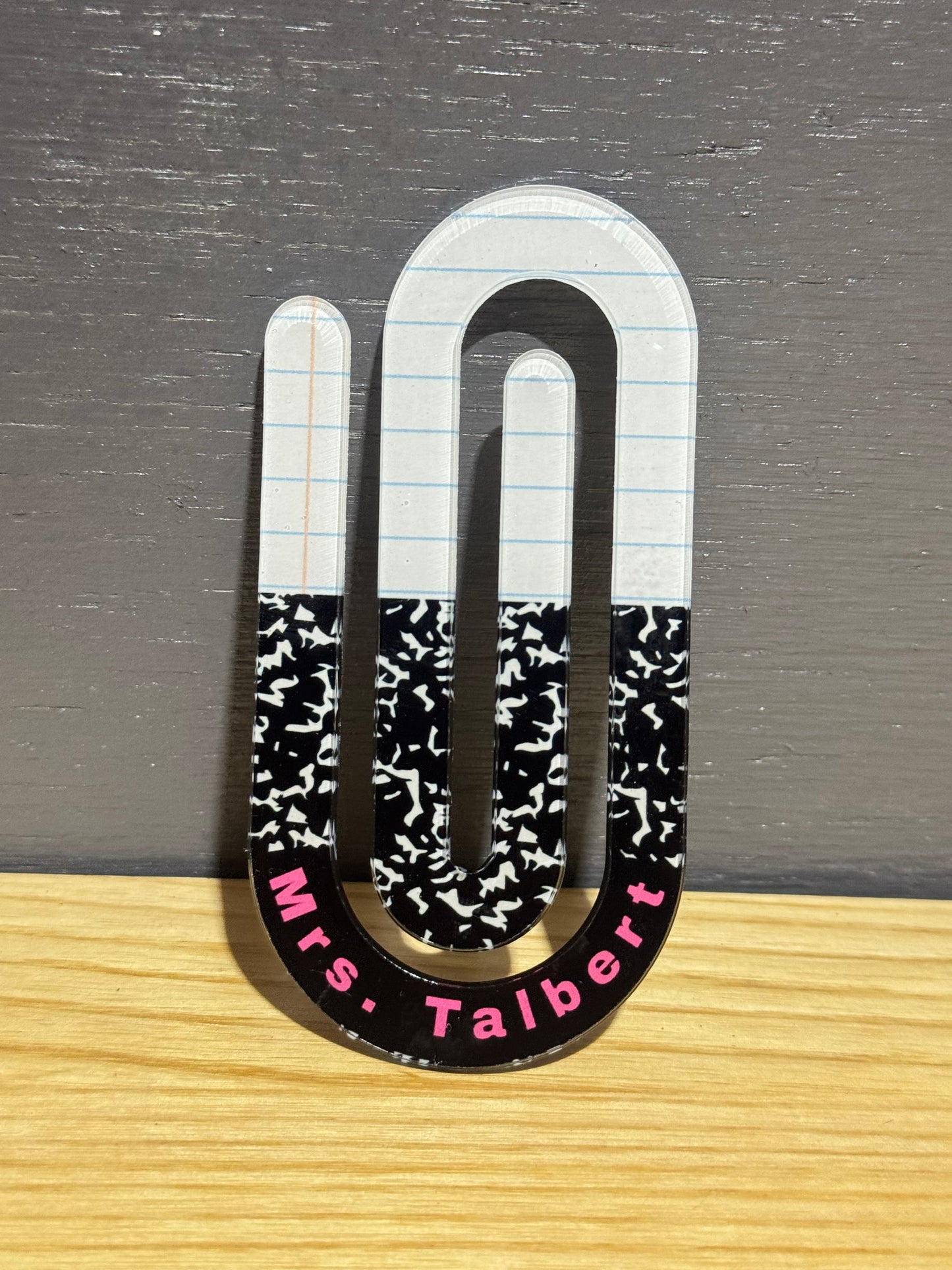 Jumbo Teacher Paperclip – Personalized