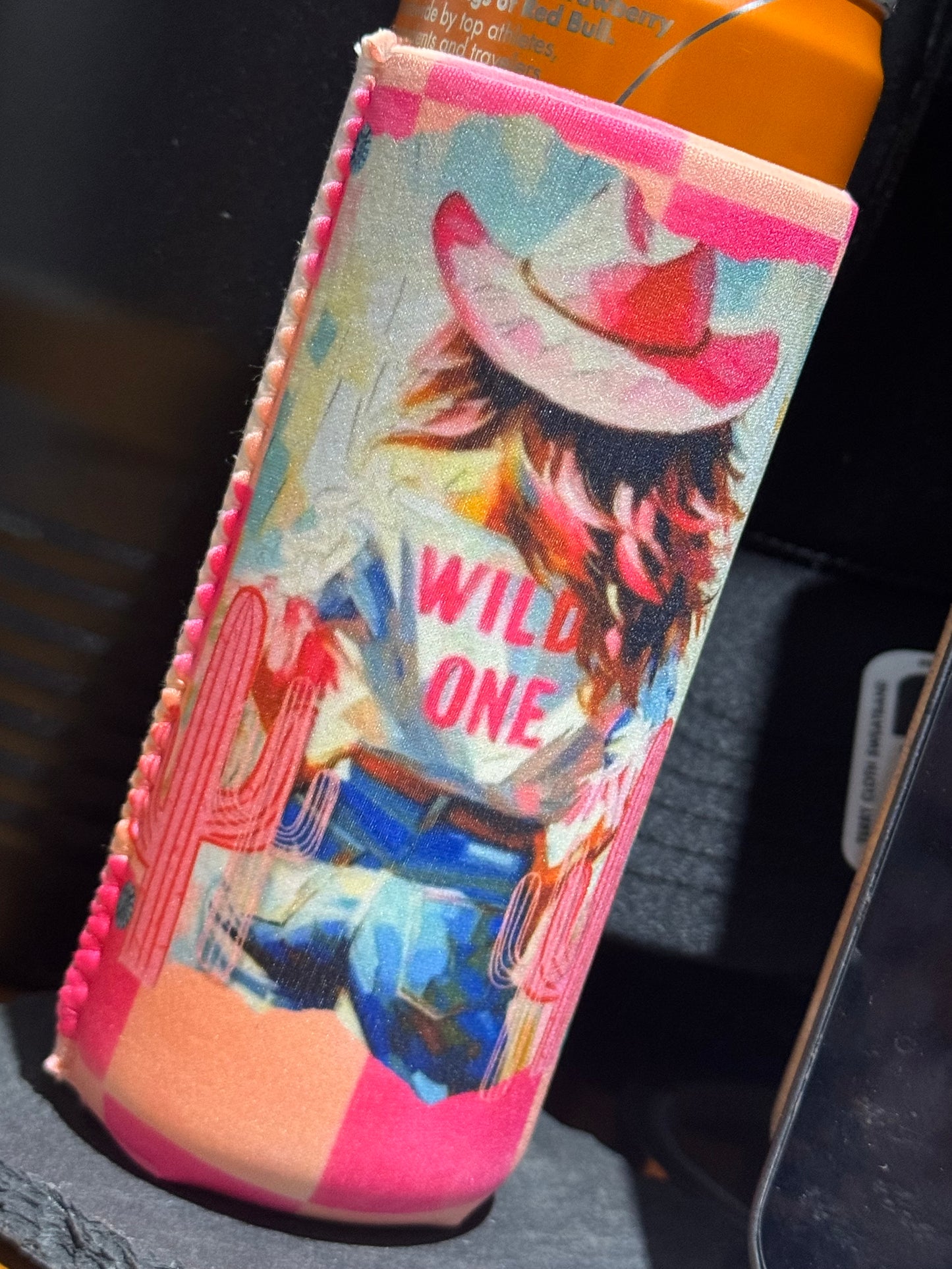Wild One | 12 oz Tall Skinny Can Koozie