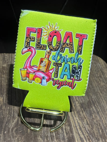 Float Drink Tan Repeat | 12 oz Can Koozie