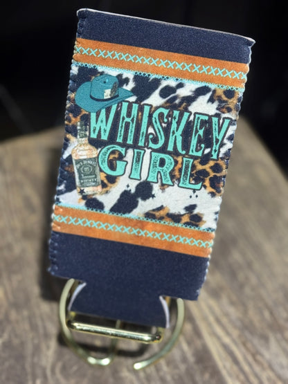 Whiskey Girl | 12 oz Tall Skinny Can Koozie