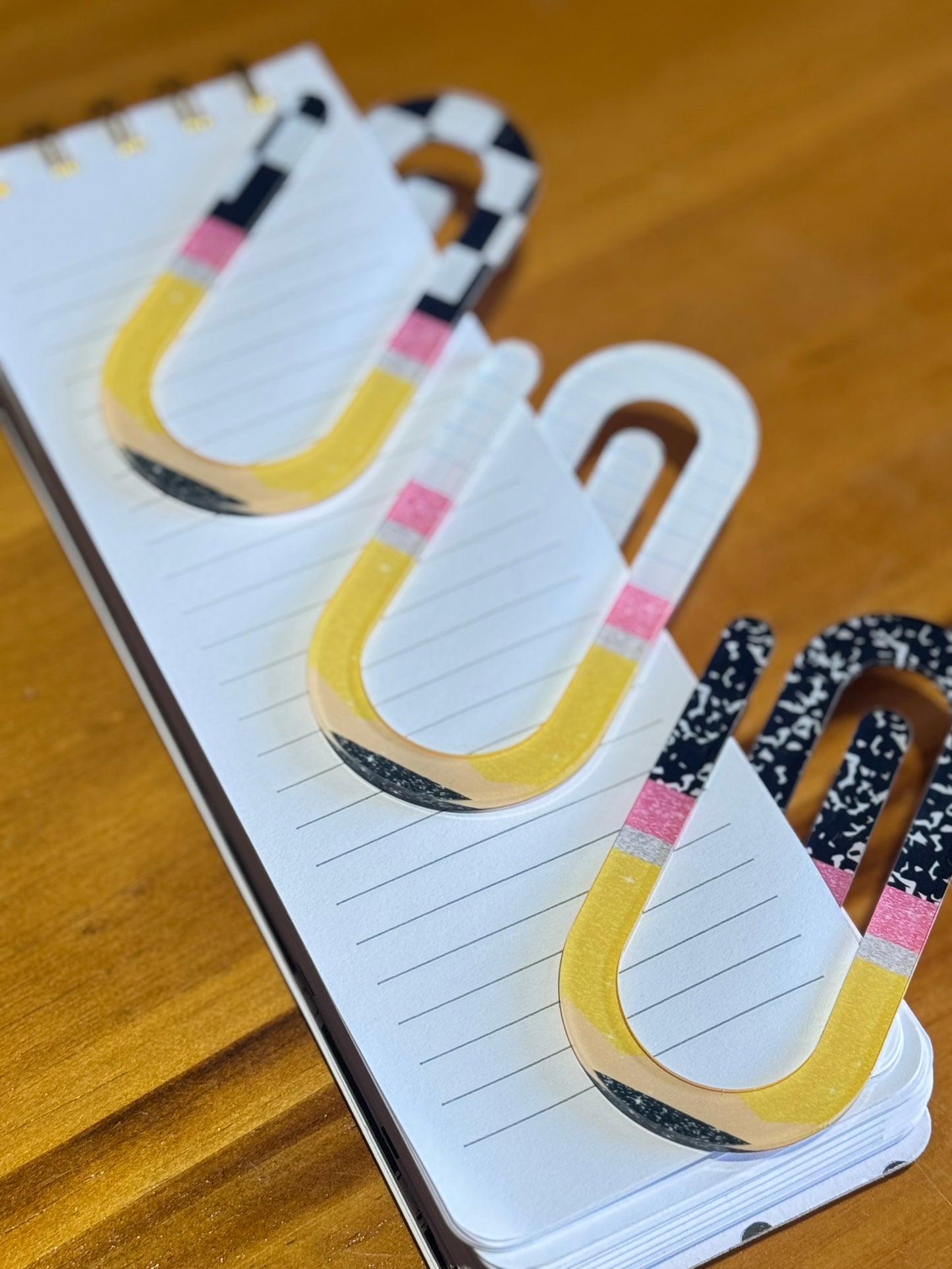 Personalized Jumbo Paperclip - Composition Pencil
