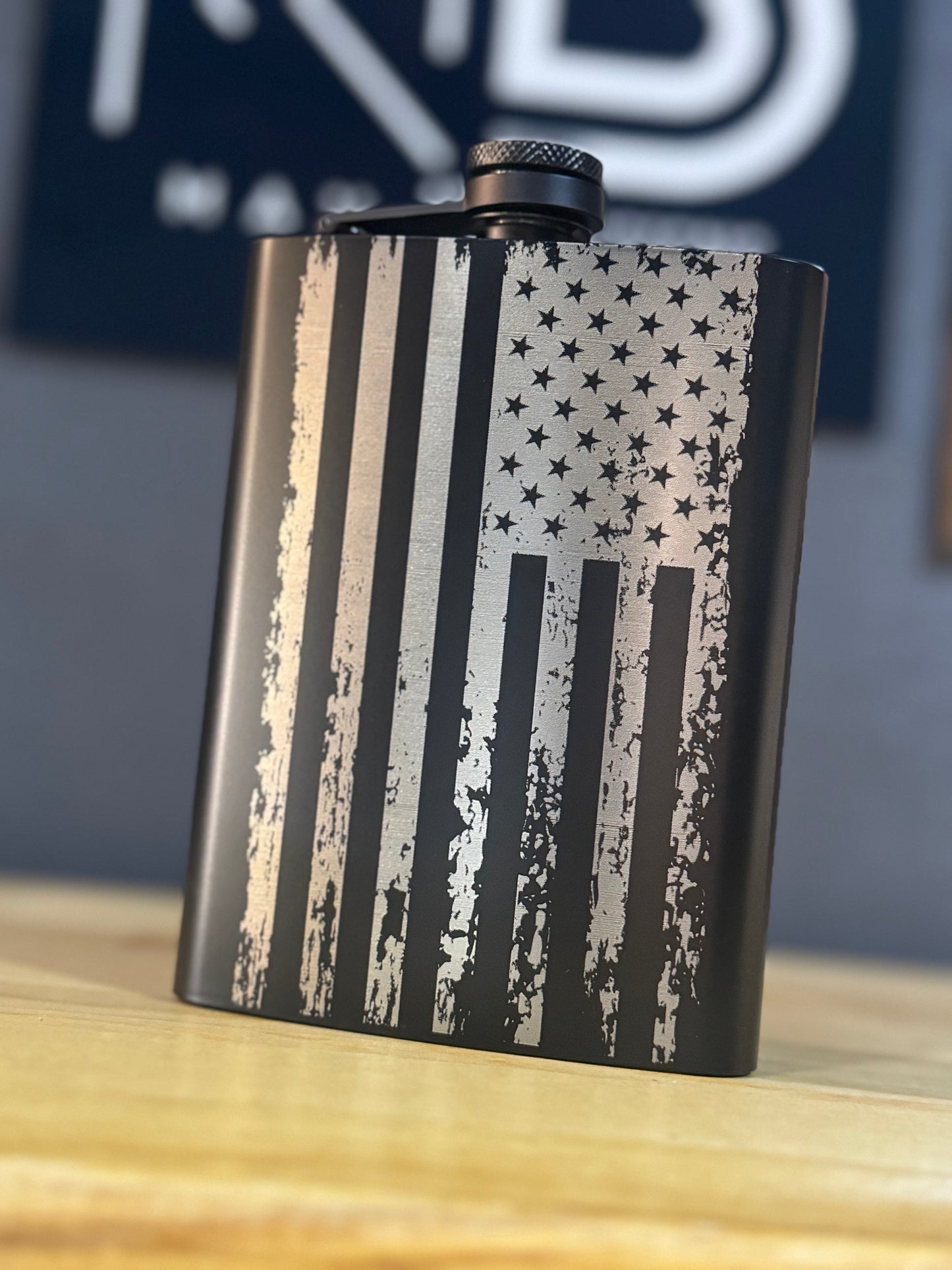 Engraved Flask – American Flag