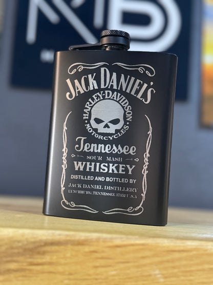 Engraved Flask – Jack D & Harley D