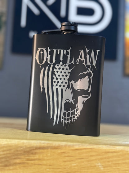 Engraved Flask – American Outlaw
