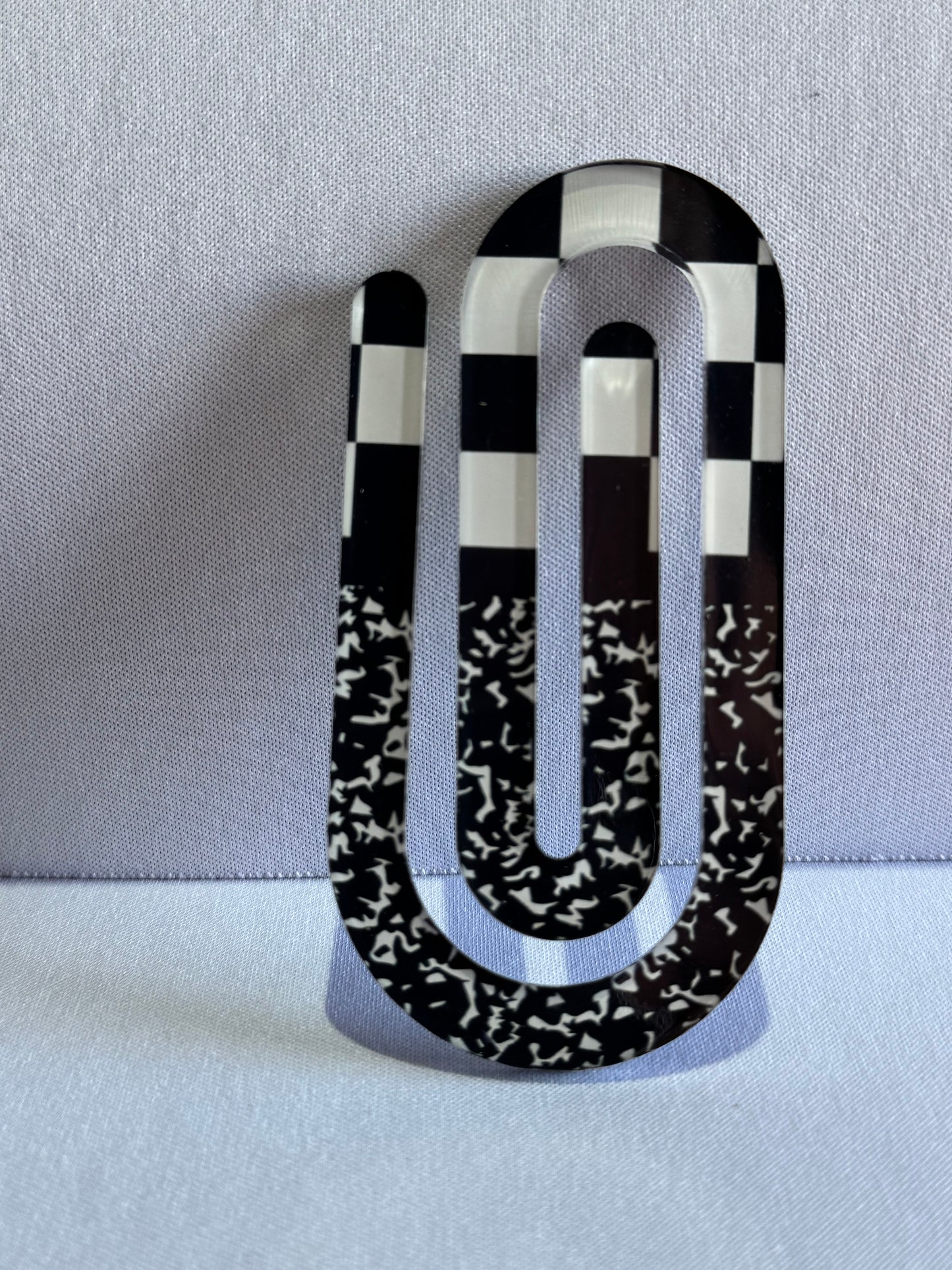 Personalized Jumbo Paperclip - Checkered Composition