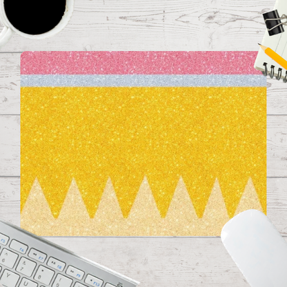 Personalized Teacher Mouse Pad - Pencil Sparkle