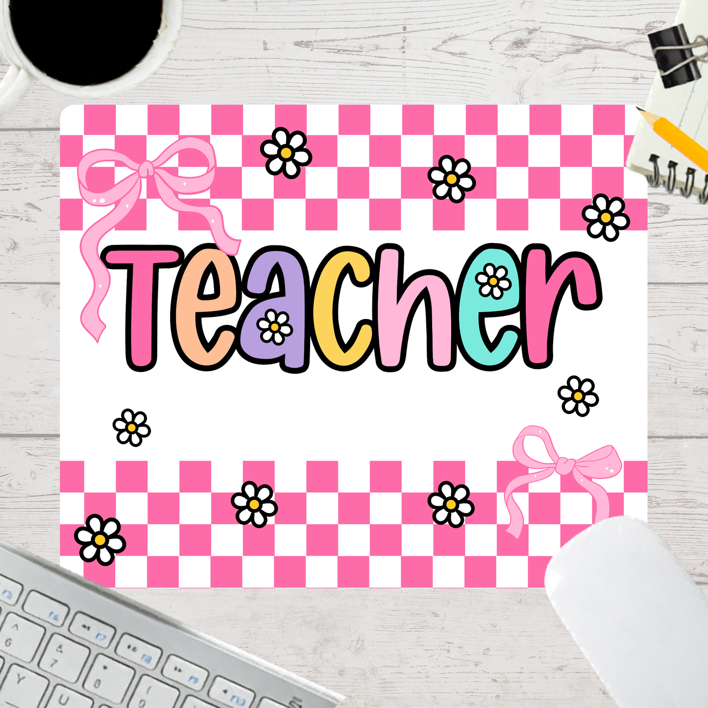 Personalized Teacher Mouse Pad – Custom Name Gift