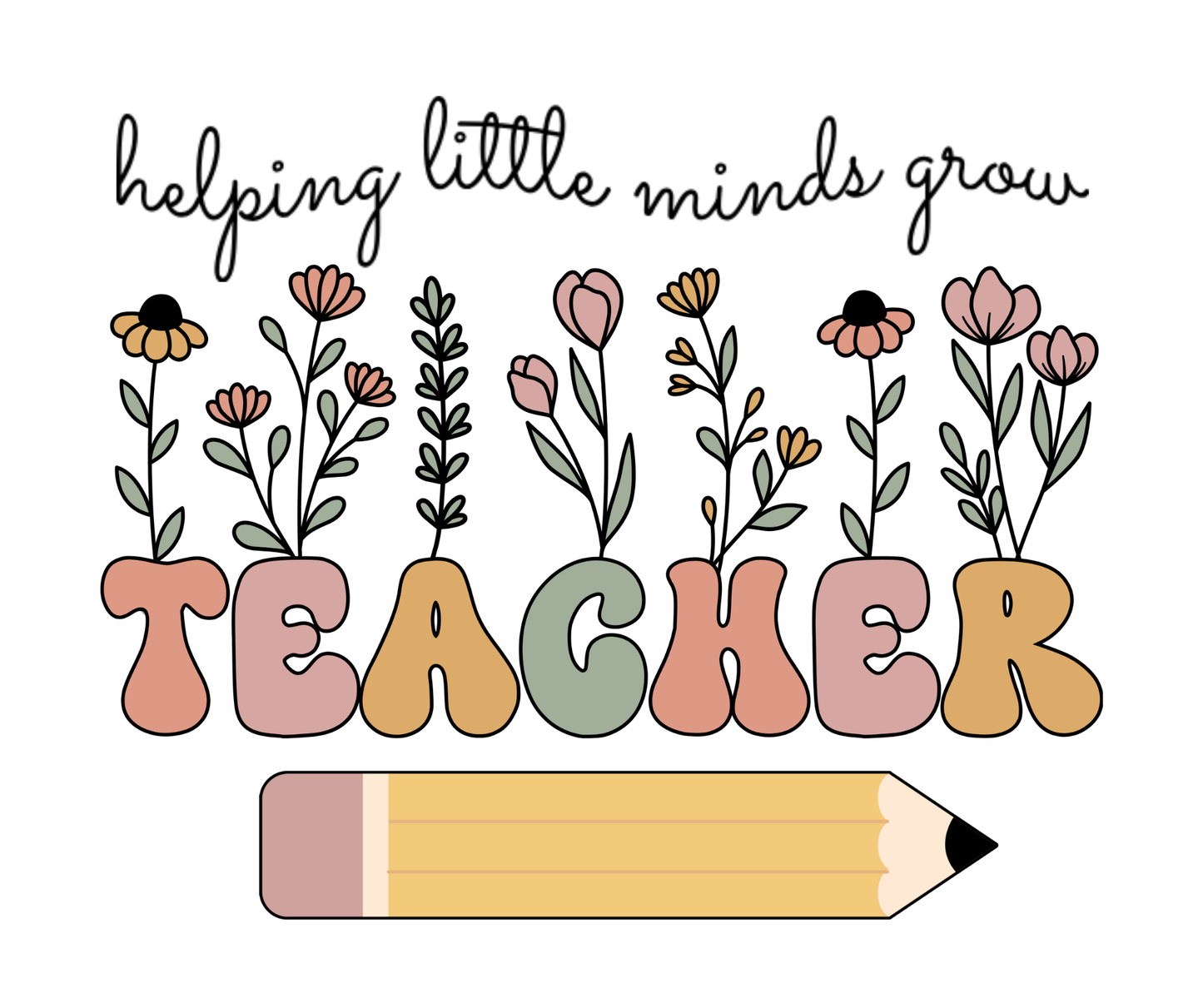 Personalized Teacher Mouse Pad - Teacher Floral