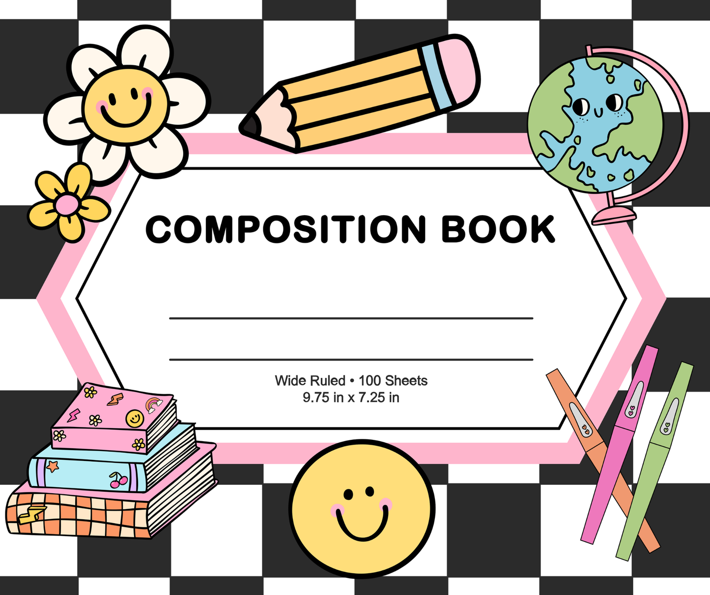 Personalized Teacher Mouse Pad - Groovy Comp Book