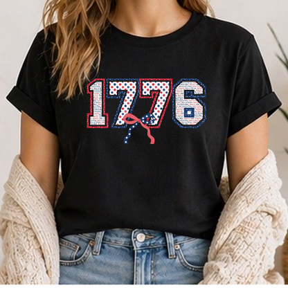 1776 Patriotic Shirt | Fourth of July Graphic Tee | America Independence Day Red White Blue T-Shirt