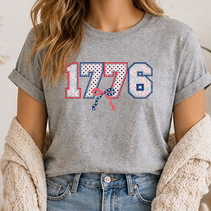 1776 Patriotic Shirt | Fourth of July Graphic Tee | America Independence Day Red White Blue T-Shirt