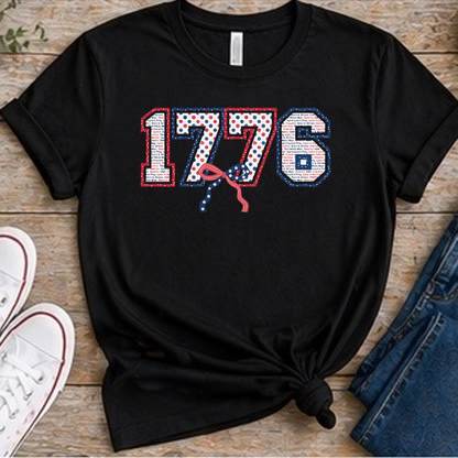 1776 Patriotic Shirt | Fourth of July Graphic Tee | America Independence Day Red White Blue T-Shirt