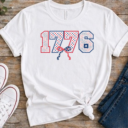 1776 Patriotic Shirt | Fourth of July Graphic Tee | America Independence Day Red White Blue T-Shirt