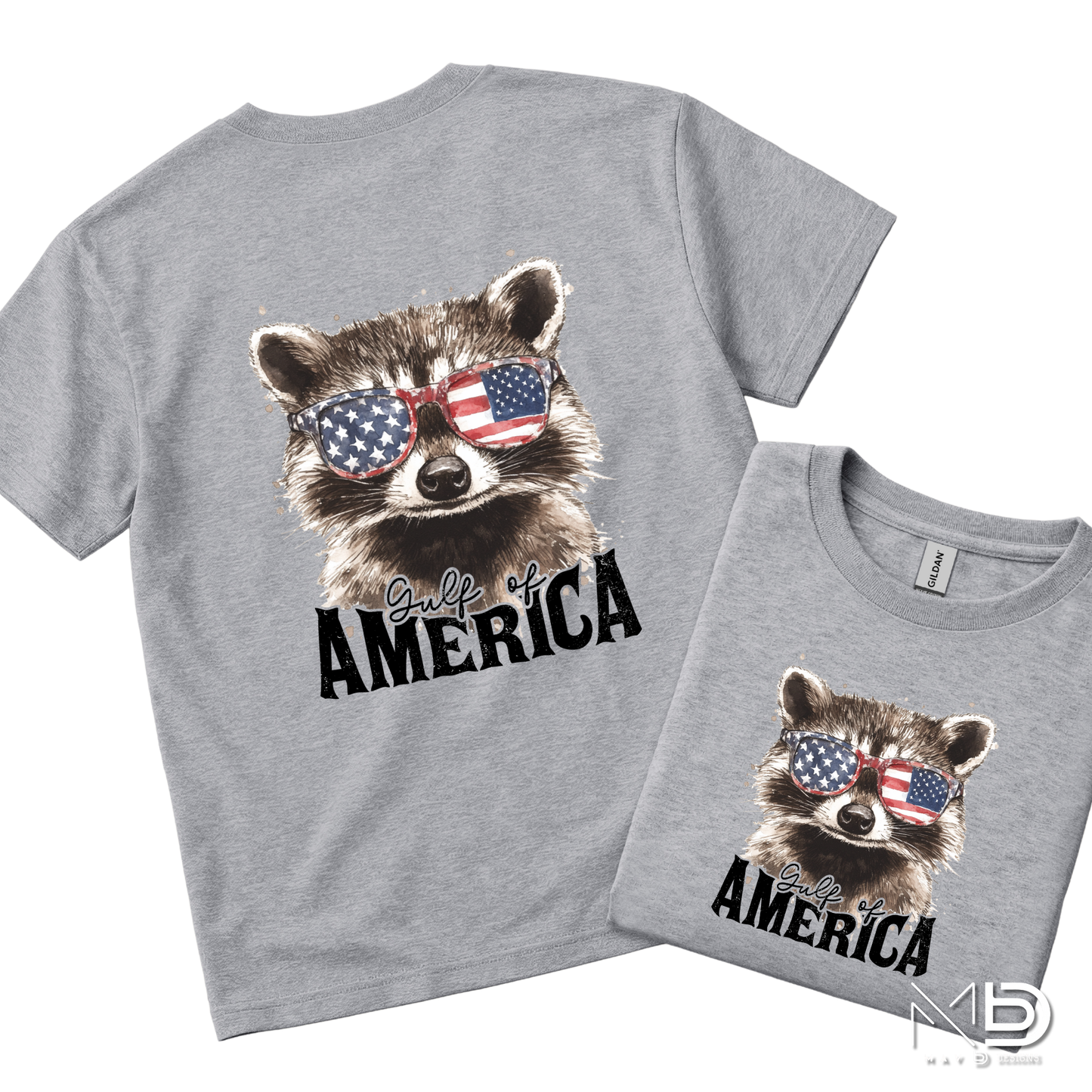 Gulf of America Raccoon Shirt | Patriotic Raccoon Graphic Tee | Funny Fourth of July USA T-Shirt