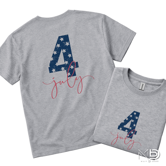 4th of July Shirt | Simple Patriotic Independence Day Graphic Tee