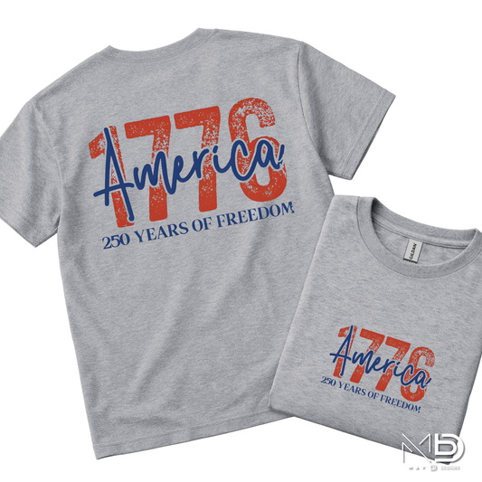 America 1776 | 250 Years of Freedom Patriotic Graphic Tee