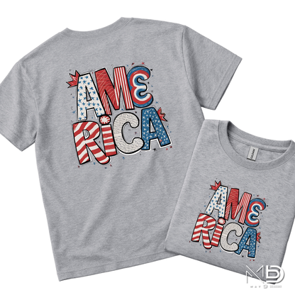 America Patriotic Shirt | Red White Blue USA Graphic Tee