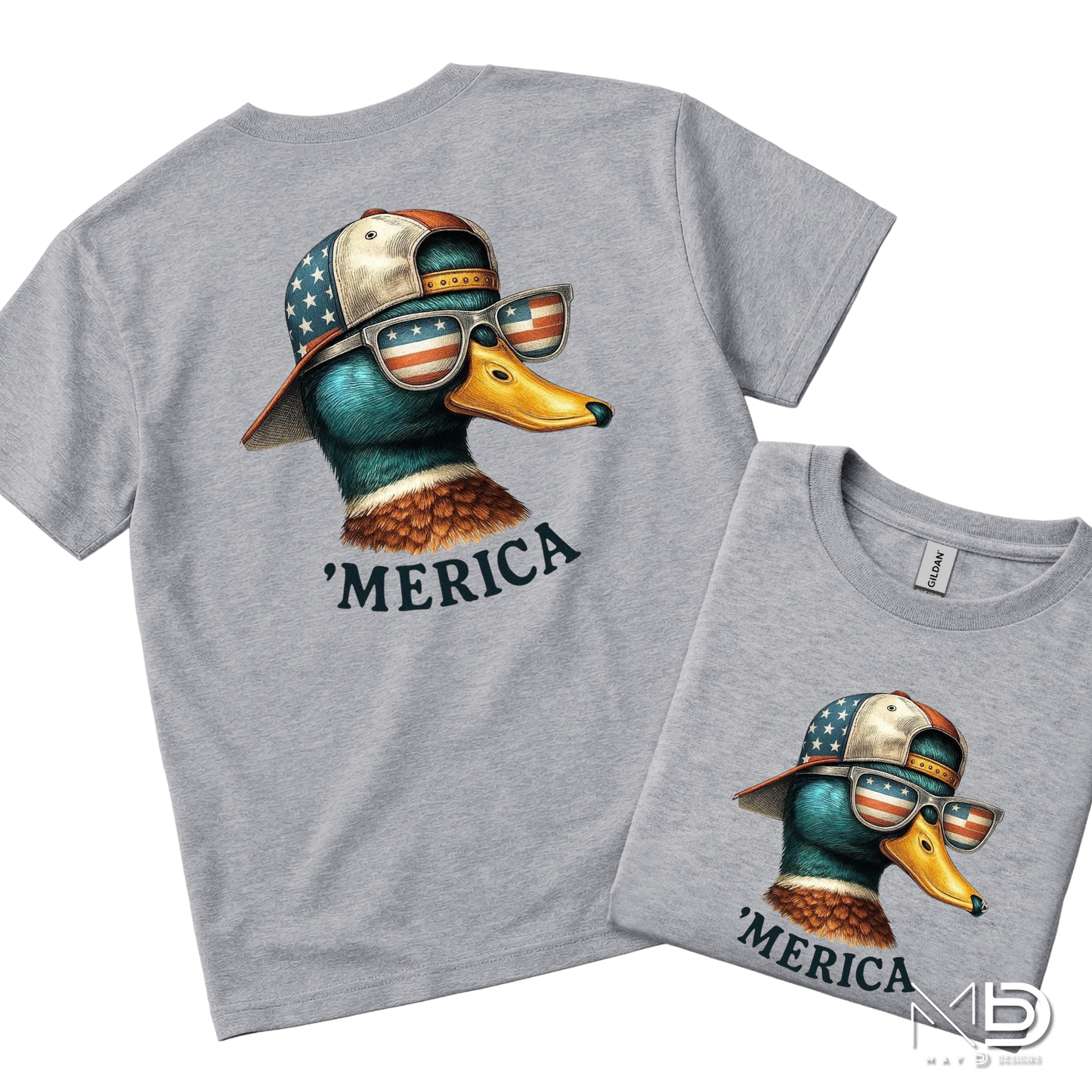 ’Merica Duck Patriotic Shirt | Funny Fourth of July Mallard Tee