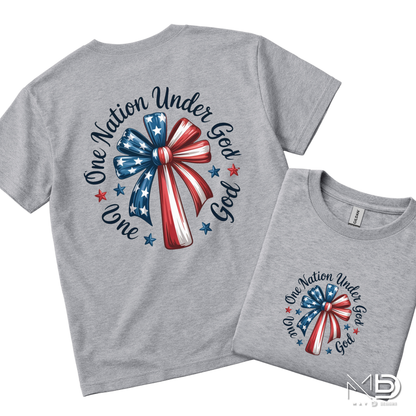 One Nation Under God Shirt | Christian Patriotic USA Graphic Tee