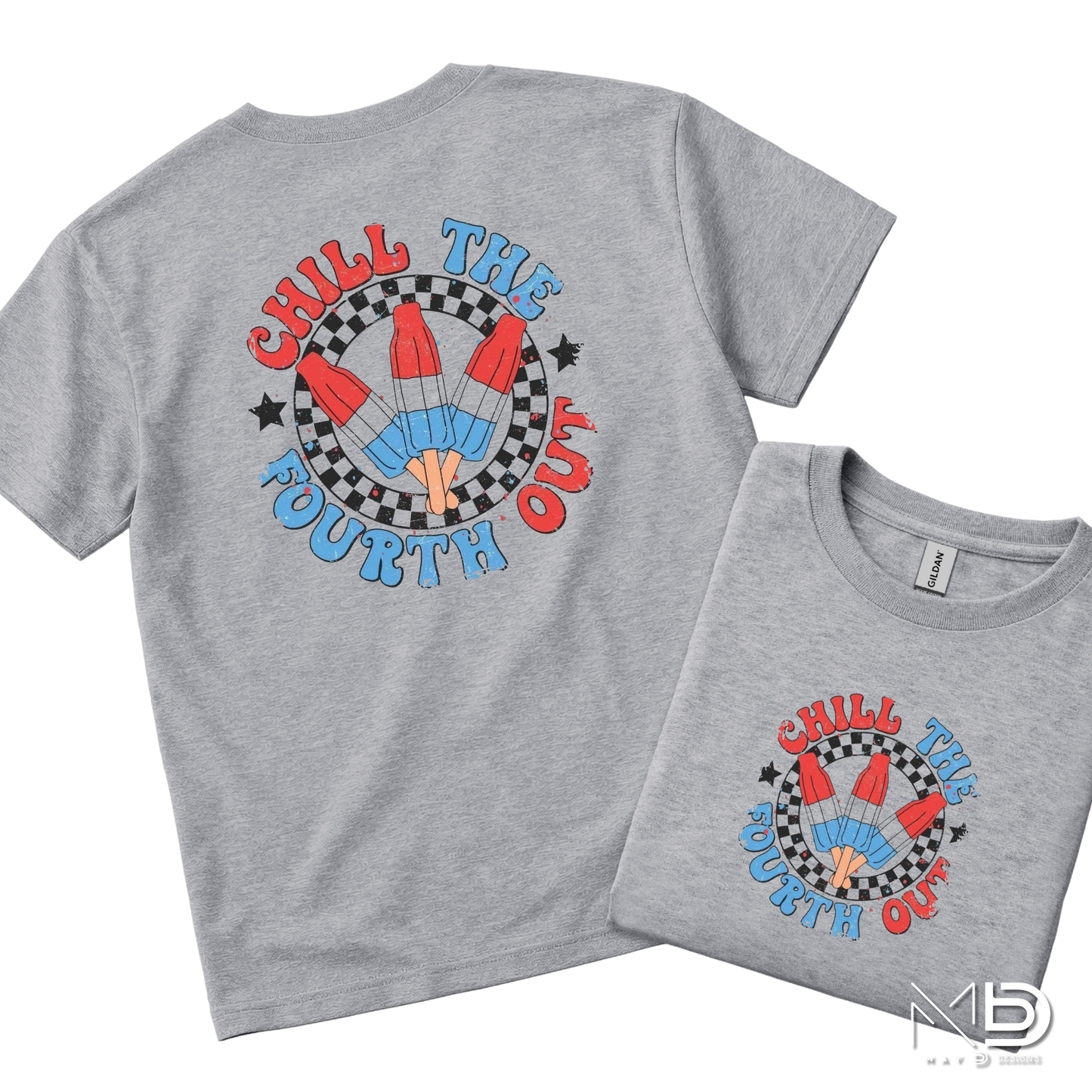 Chill The Fourth Out Shirt | Patriotic Popsicle Fourth of July Graphic Tee