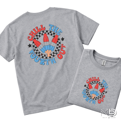 Chill The Fourth Out Shirt | Patriotic Popsicle Fourth of July Graphic Tee