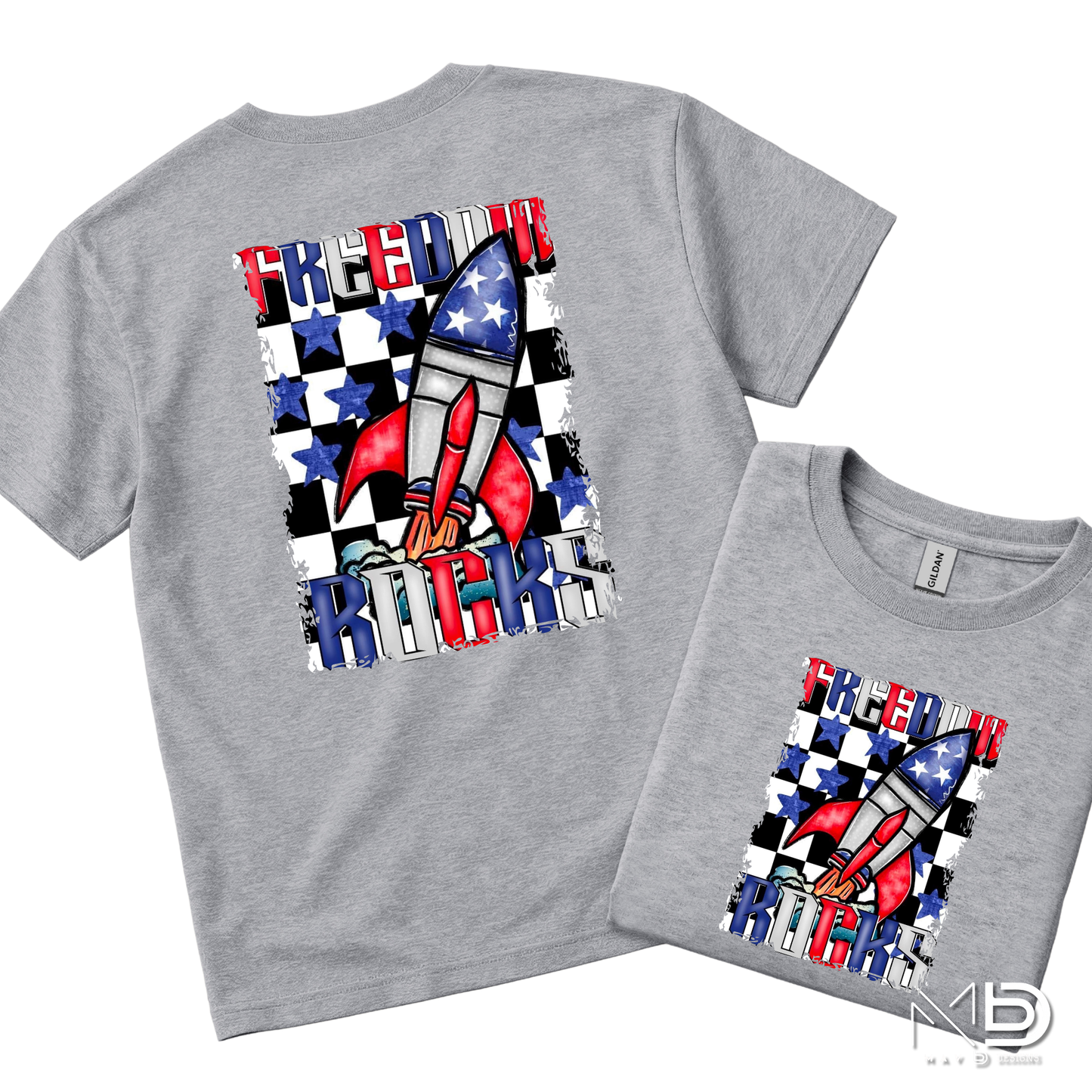 Freedom Rocks Rocket Launch Patriotic Tee