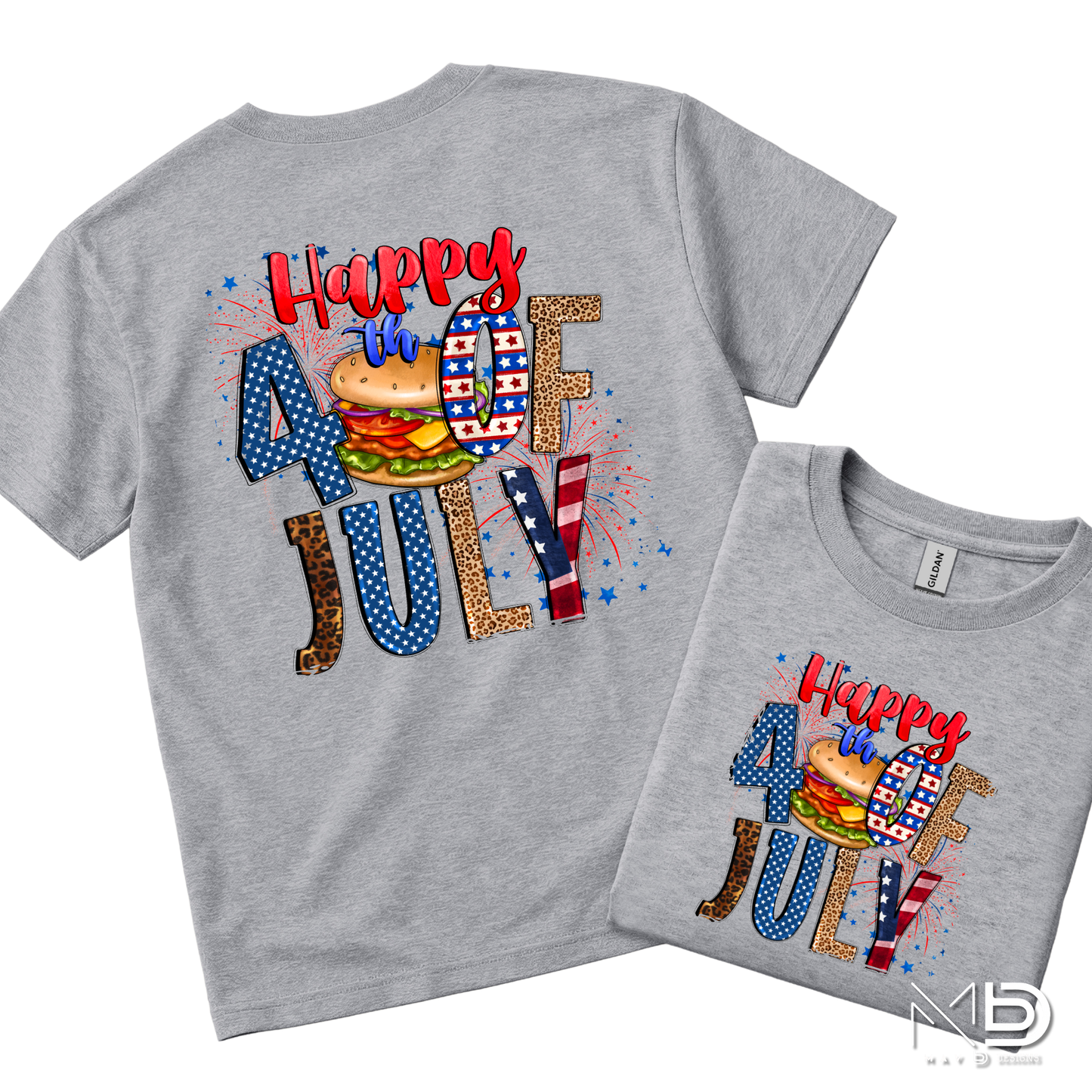 Happy 4th of July Burger Shirt | Patriotic BBQ Graphic Tee | Red White Blue Independence Day T-Shirt | Funny Summer Cookout Shirt