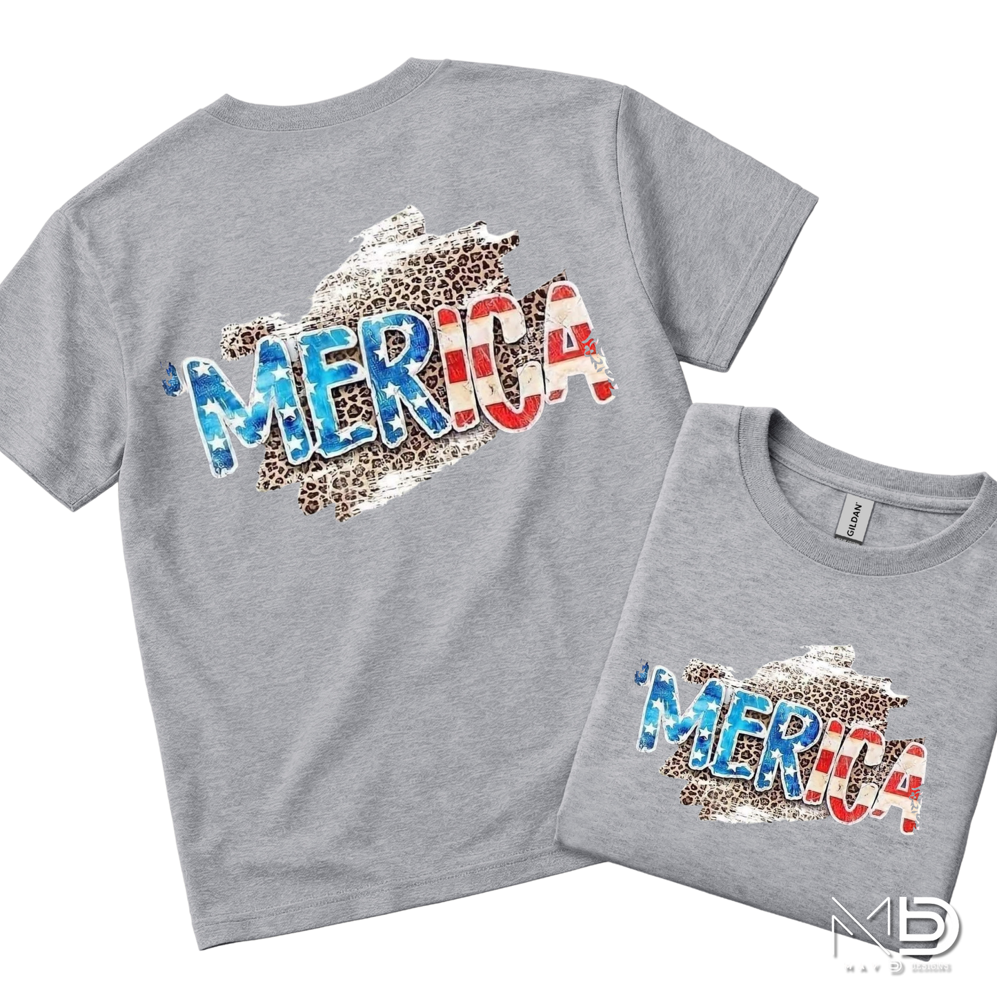 ’Merica Patriotic Leopard Print Shirt | Funny America Graphic Tee | Red White Blue Independence Day T-Shirt | 4th of July Shirt