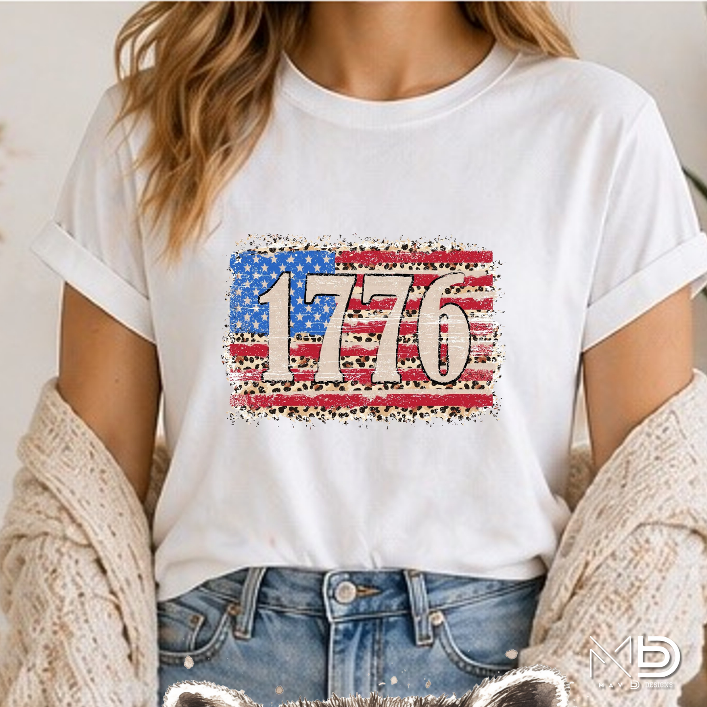 1776 Patriotic Leopard Flag Shirt | Vintage America Independence Day Tee | Fourth of July Graphic T-Shirt