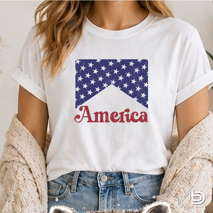 Vintage America Stars & Stripes Patriotic Shirt | Fourth of July Graphic Tee