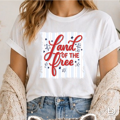 Land of the Free Shirt | Patriotic USA Graphic Tee